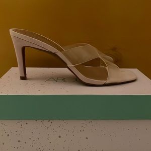 Abound blush faux suede slide on heels